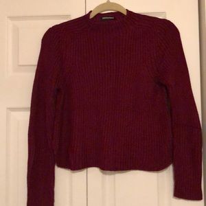 Burgundy American Apparel cutoff sweater